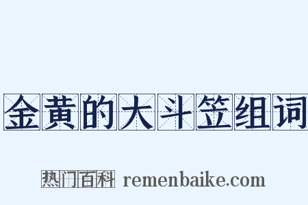 金黄的大斗笠组词是什么意思的图片